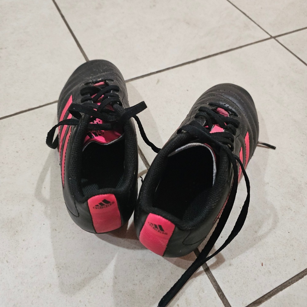 Adidas Goletto VIII FG Kids Soccer Cleats Black Pink Size 3 Youth - Picture 3 of 7